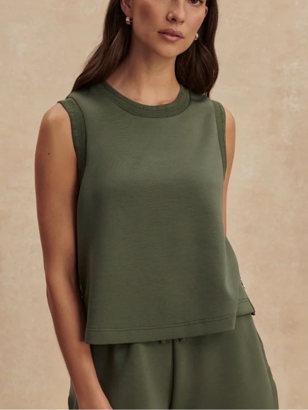Varley Shea Crop Tank Green Small  NWT STITCH FIX